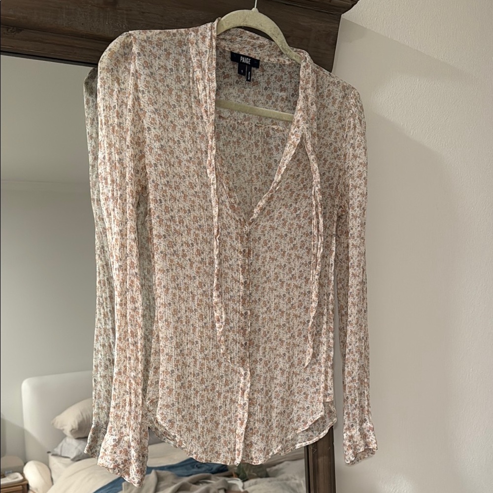 Paige Women's Floral Blouse - Cream